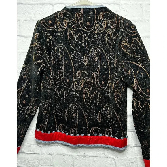 Parsley & Sage reversible tapestry paisley print cotton silk Jacket, size S. - Picture 5 of 16